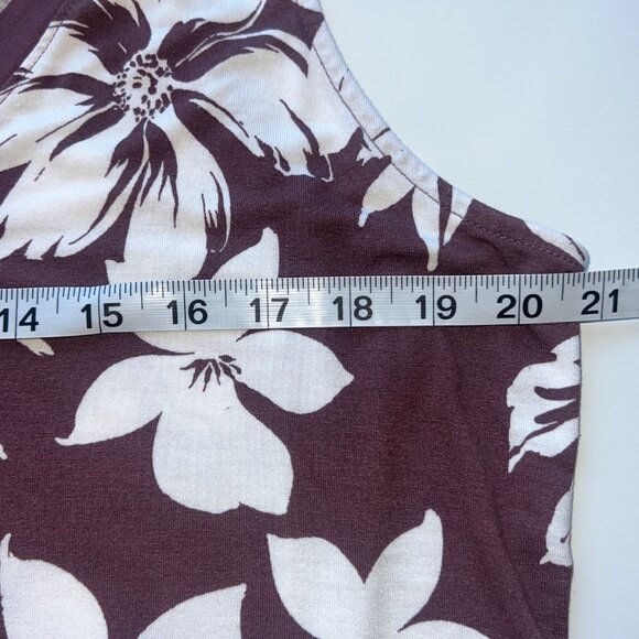 Torrid Super Soft Knit Sleeveless Floral V-Neck Top Rayon/Spandex Womens Size 0 - Picture 4 of 5